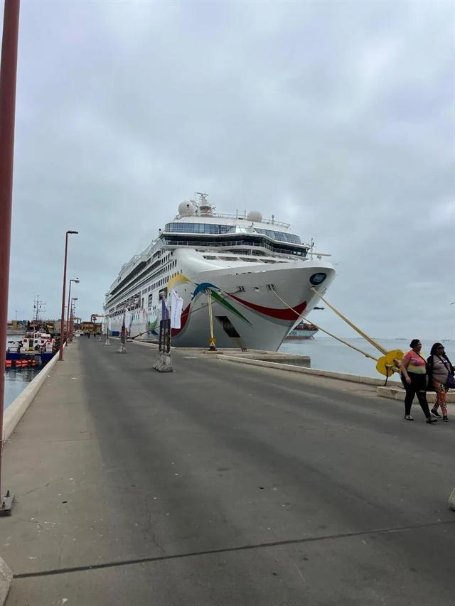 Cruise ship docked at Walvis Bay